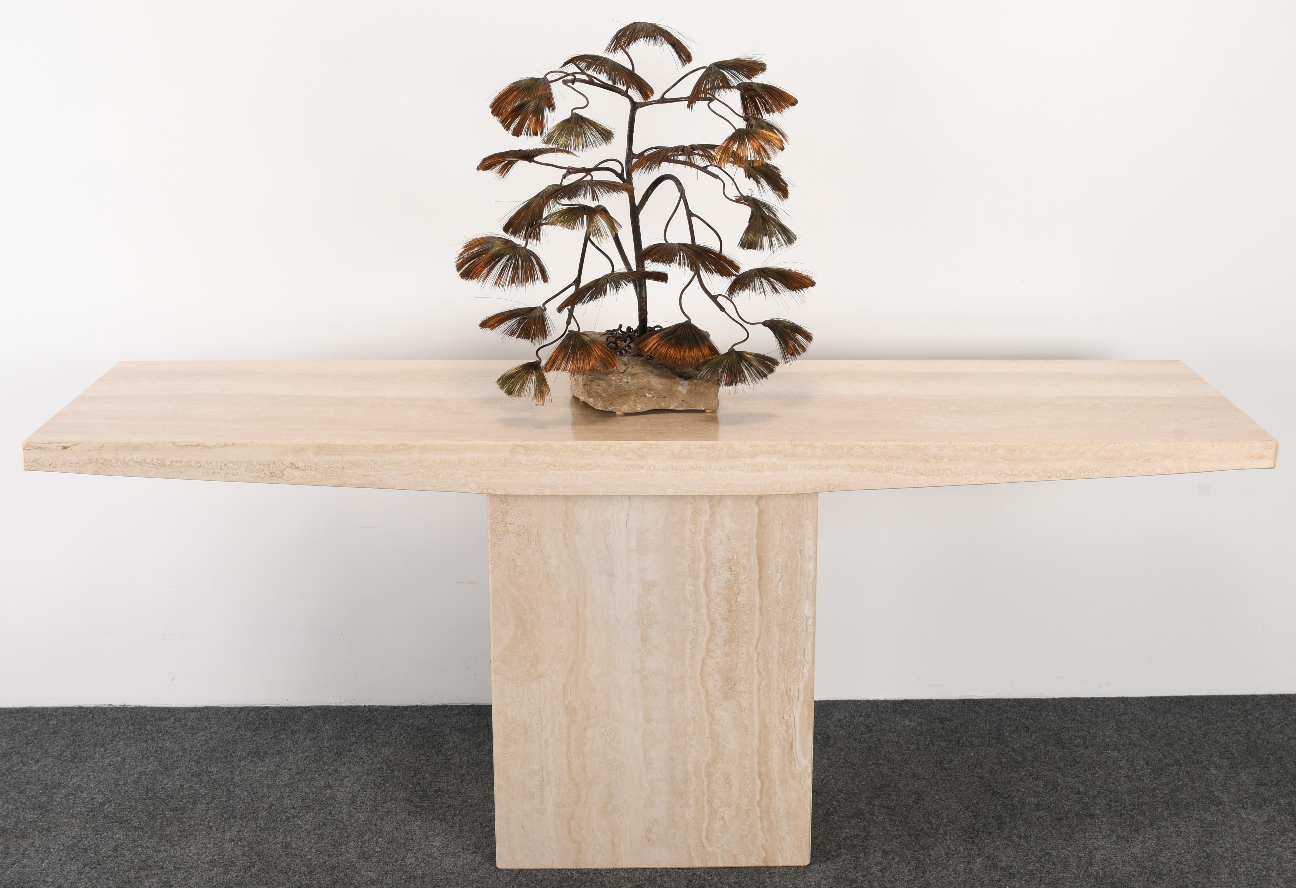 Brass Bonsai Tree Sculpture by John Steck, 1960s