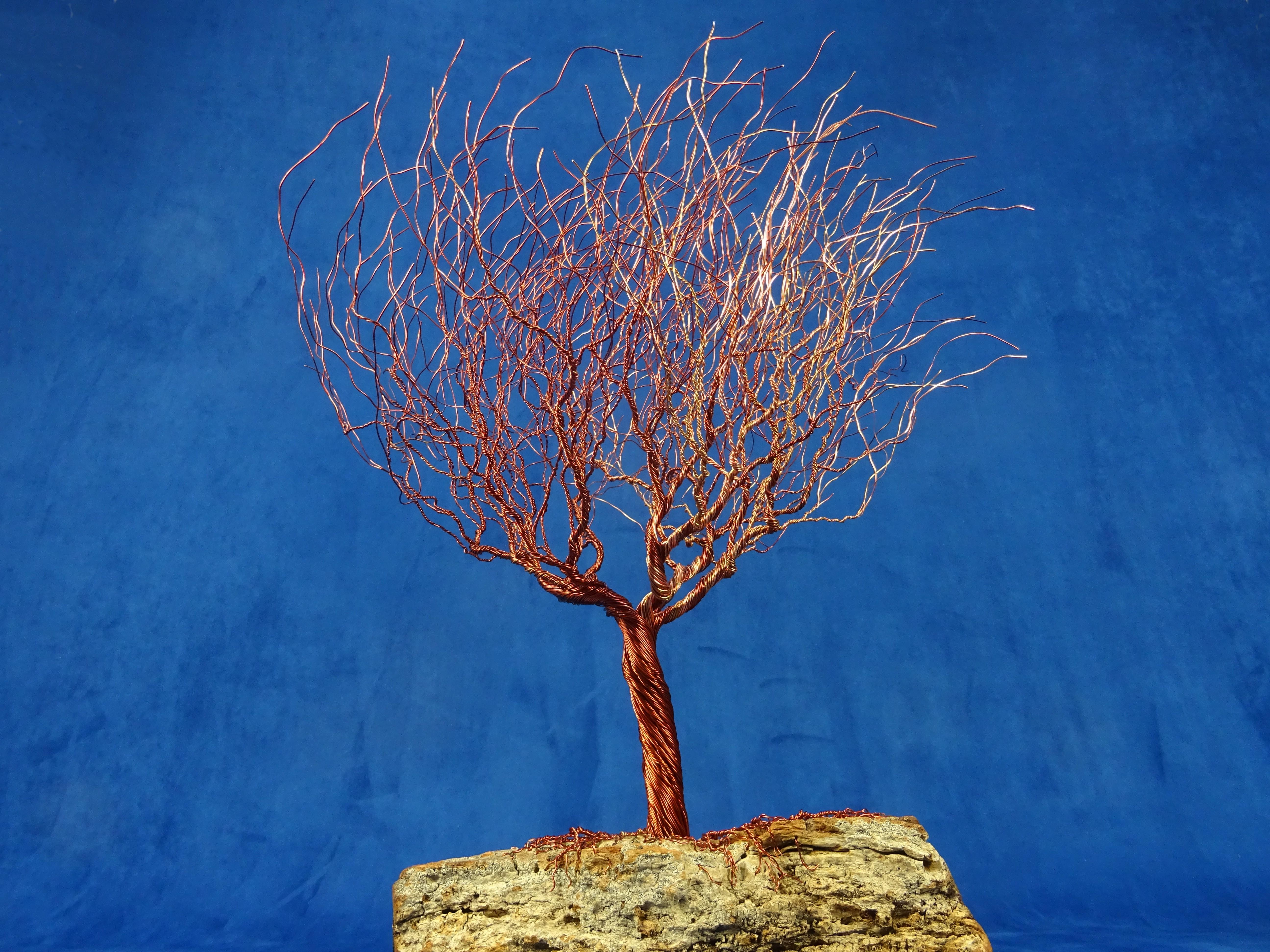 Bonsai „Winter in italienischer Landschaft“, handgefertigt in Italien, signiert vom Künstler (Aluminium) im Angebot