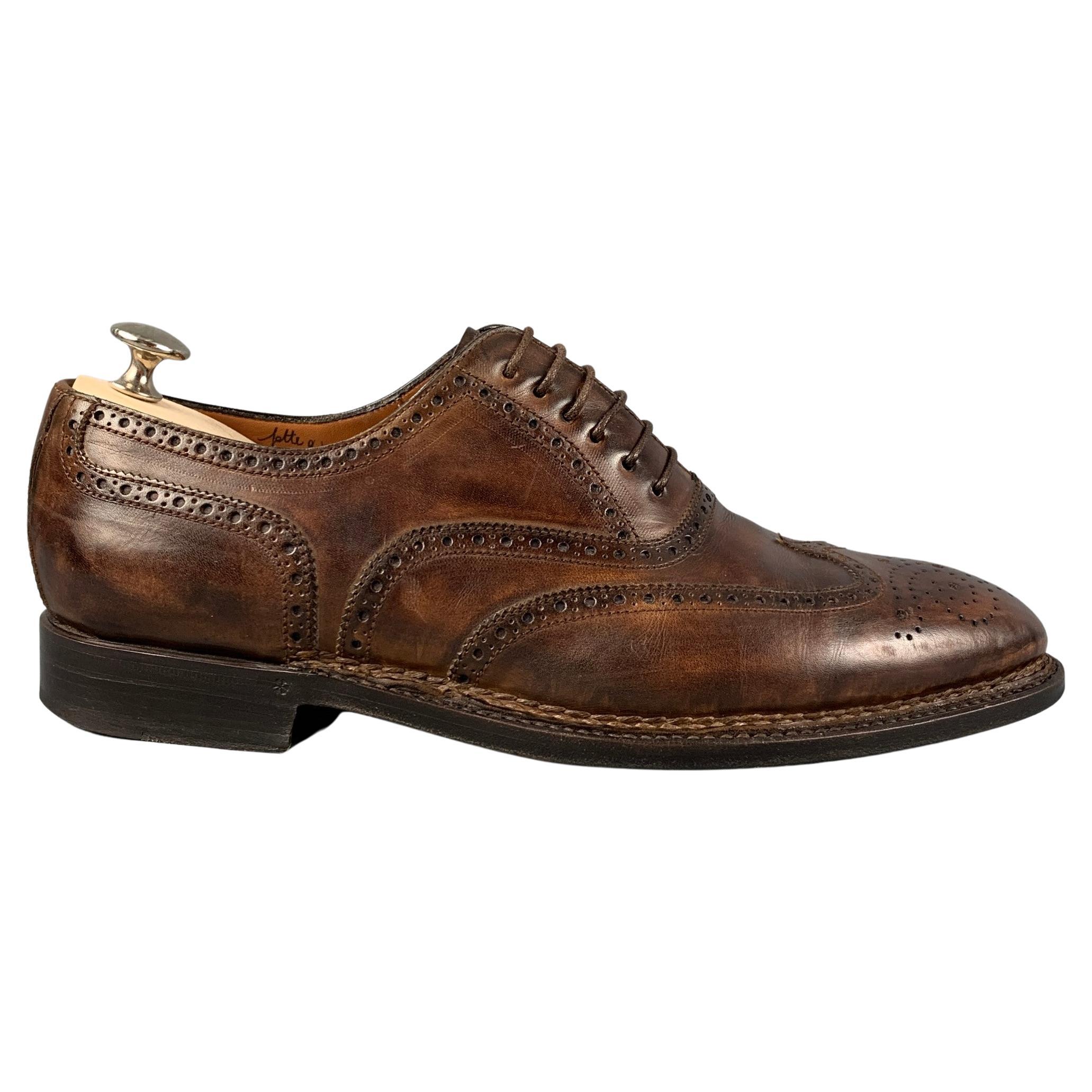 BONTONI Size 10 Brown Perforated 