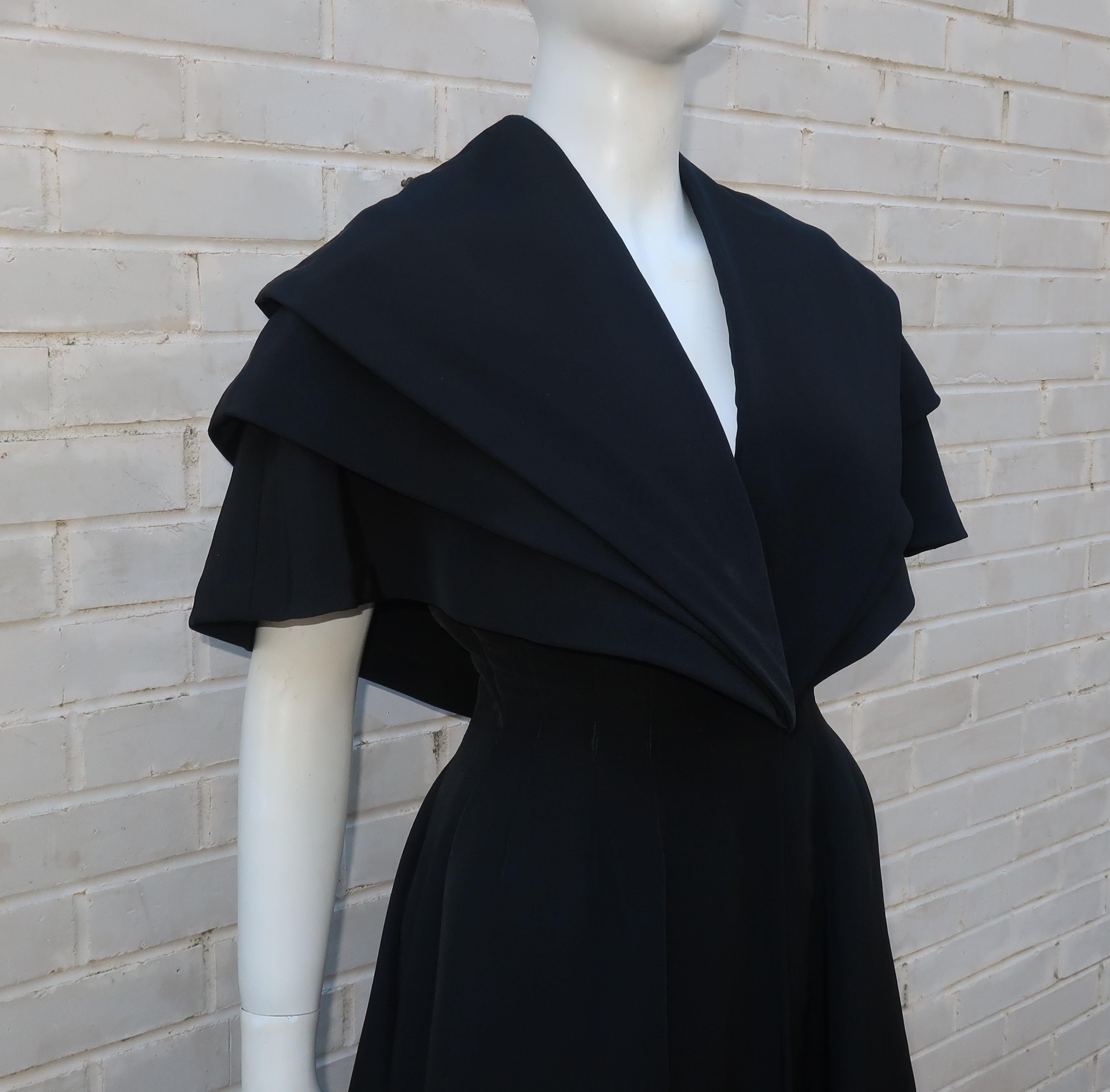 black evening coat