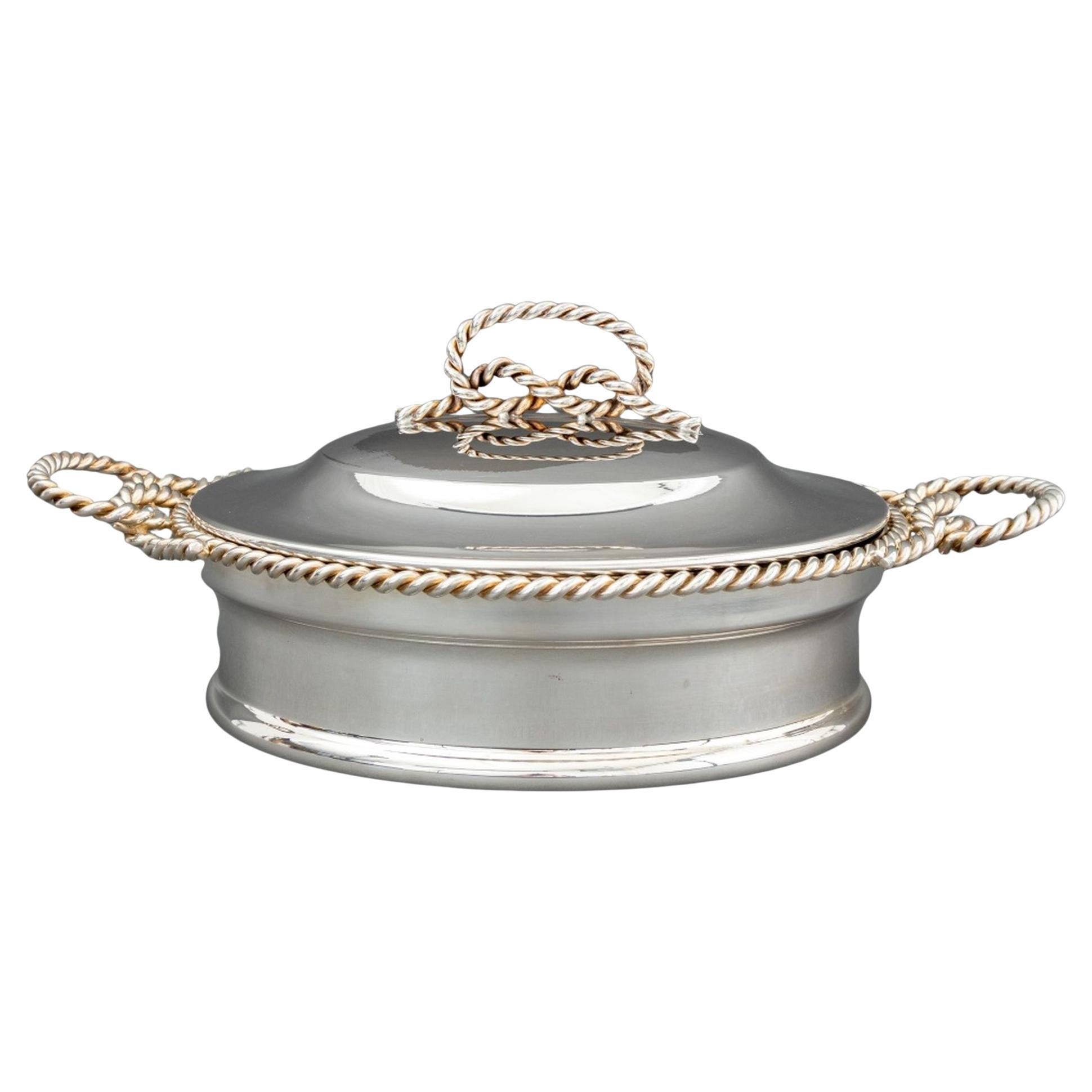 Bonwit Teller Silver Plate Covered Serving Dish For Sale