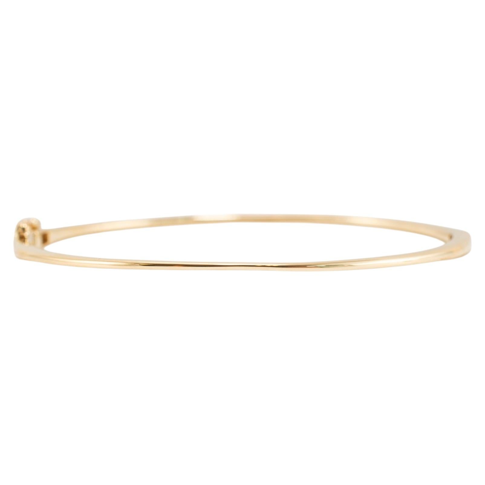 Pulsera brazalete con bisagra fina de oro amarillo de 14 quilates Bony Levy