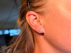 Bony Levy Diamond Bar Earrings 14K White Gold