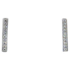 Bony Levy Diamond Bar Earrings 14K White Gold