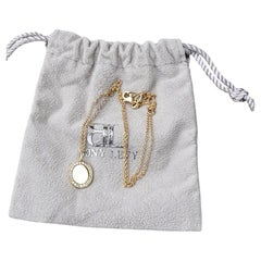 Bony Levy Diamond Oval Disc Pendant 18k Yellow Gold 16" 18" Chain 3.4g