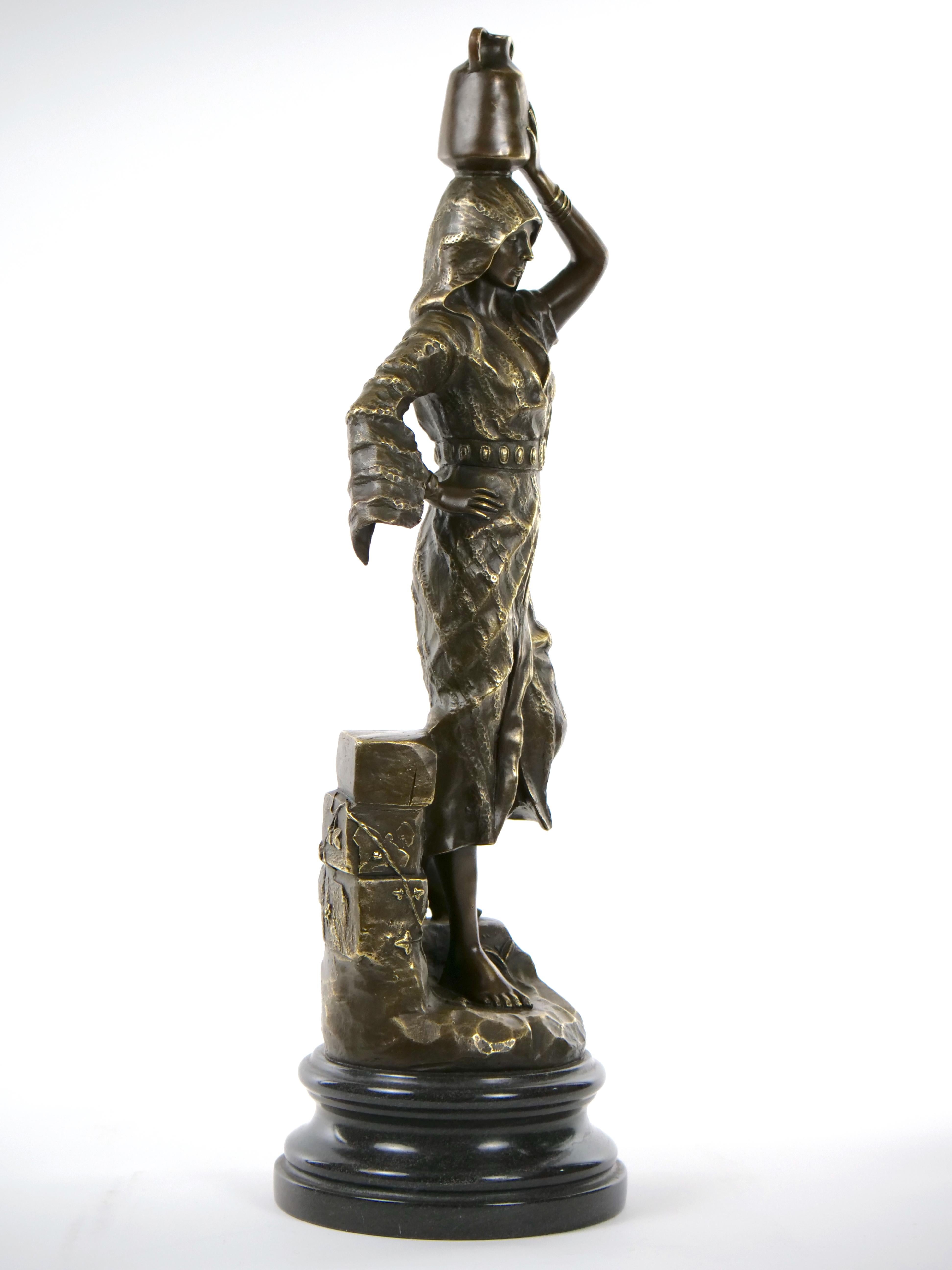 Gilt Bronze Sculpture of Rebecca After Gaston Veuvenot Leroux '1854-1942'