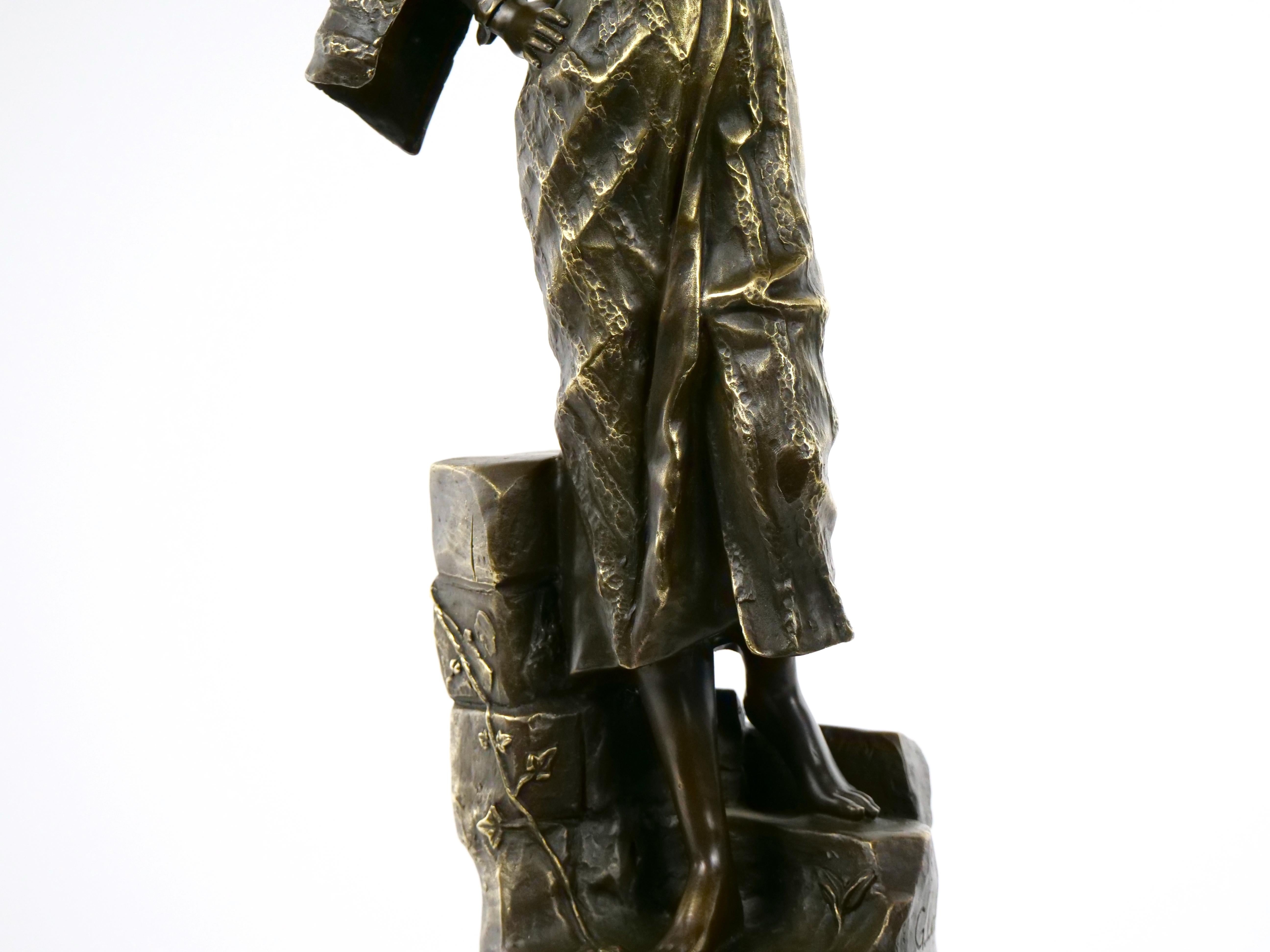 Bronze Sculpture of Rebecca After Gaston Veuvenot Leroux '1854-1942' 1