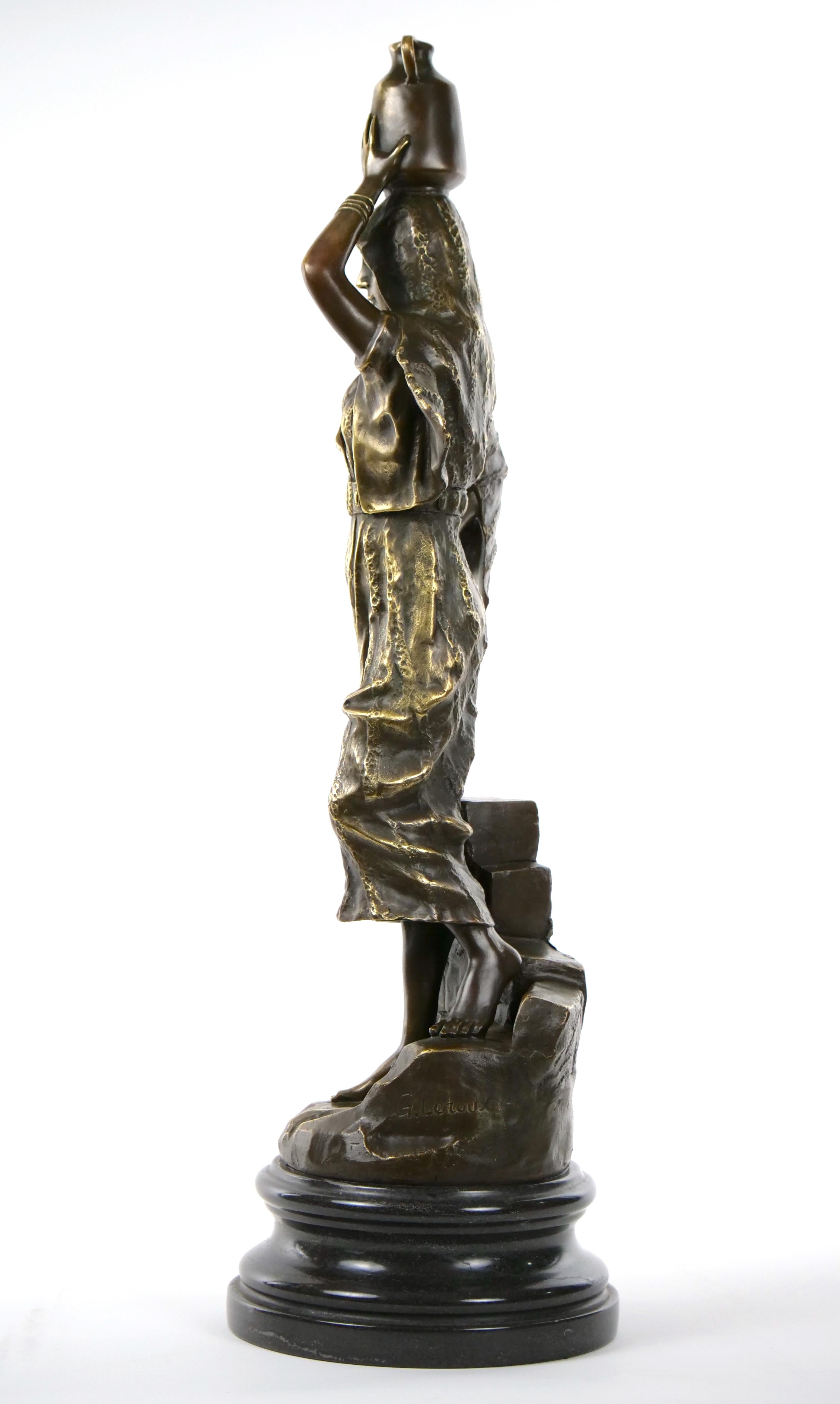 Bronze Sculpture of Rebecca After Gaston Veuvenot Leroux '1854-1942' 2