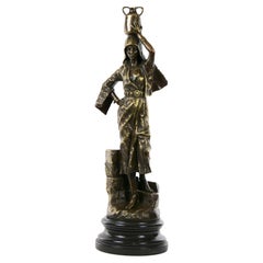 Sculpture en bronze de Rebecca d'après Gaston Veuvenot Leroux '1854-1942'.