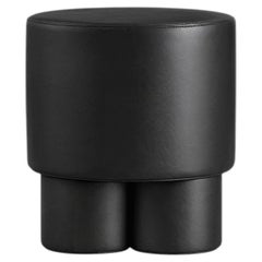 BOO Black Genuine Leather by Hermhaus – Modern Design Pouf