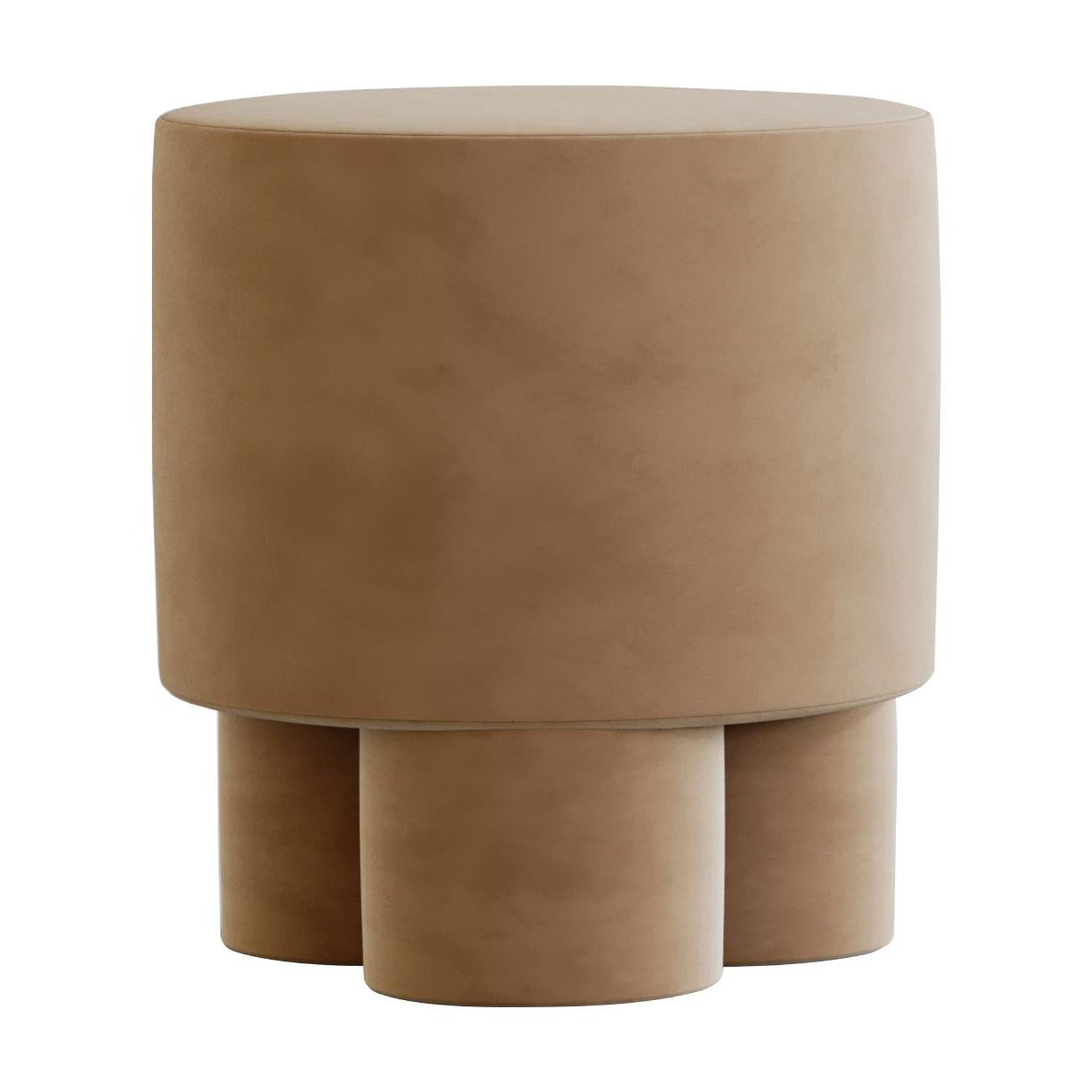 BOO-Hocker aus ockerfarbenem Samt von Hermhaus