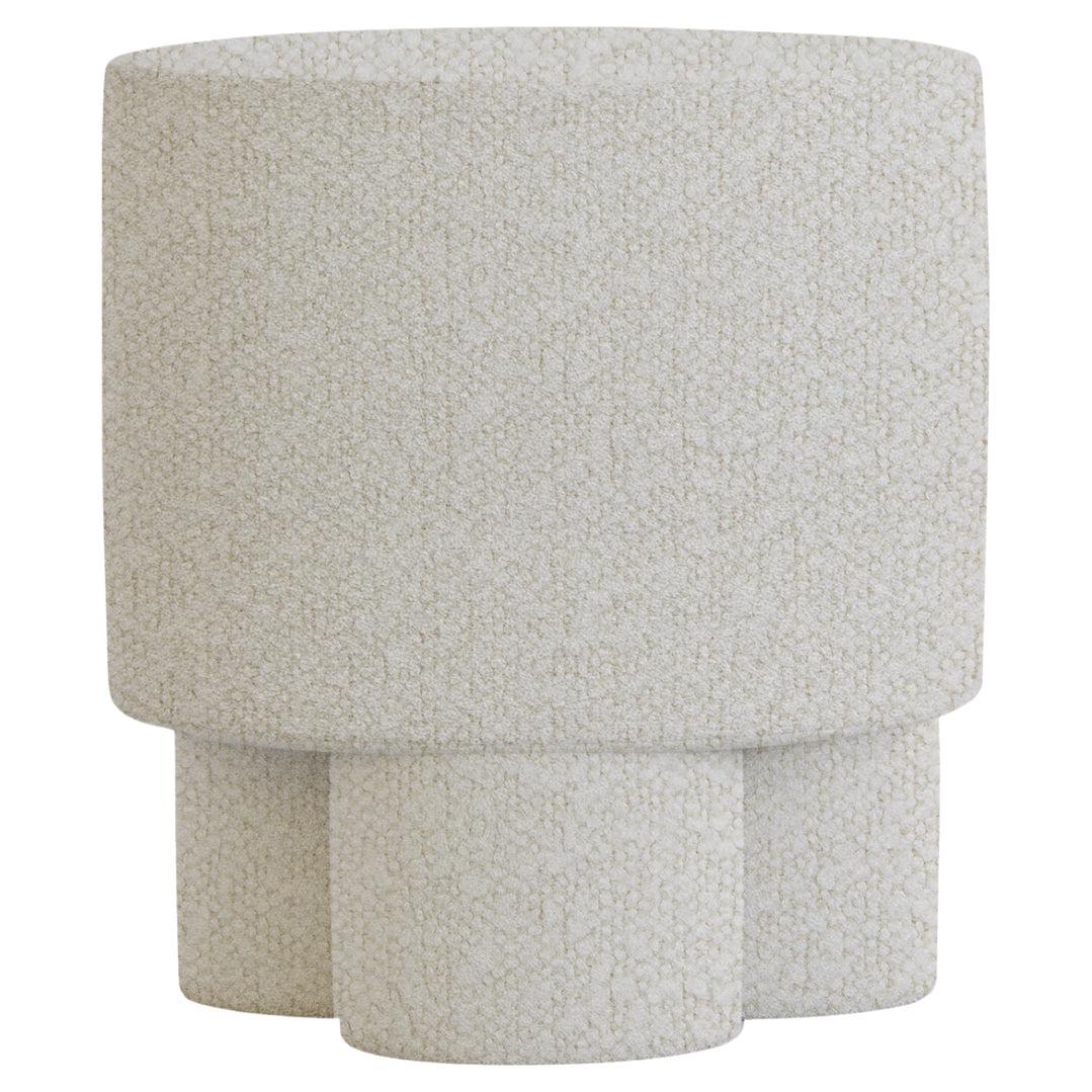 BOO Pouf White Boucle by Hermhaus For Sale