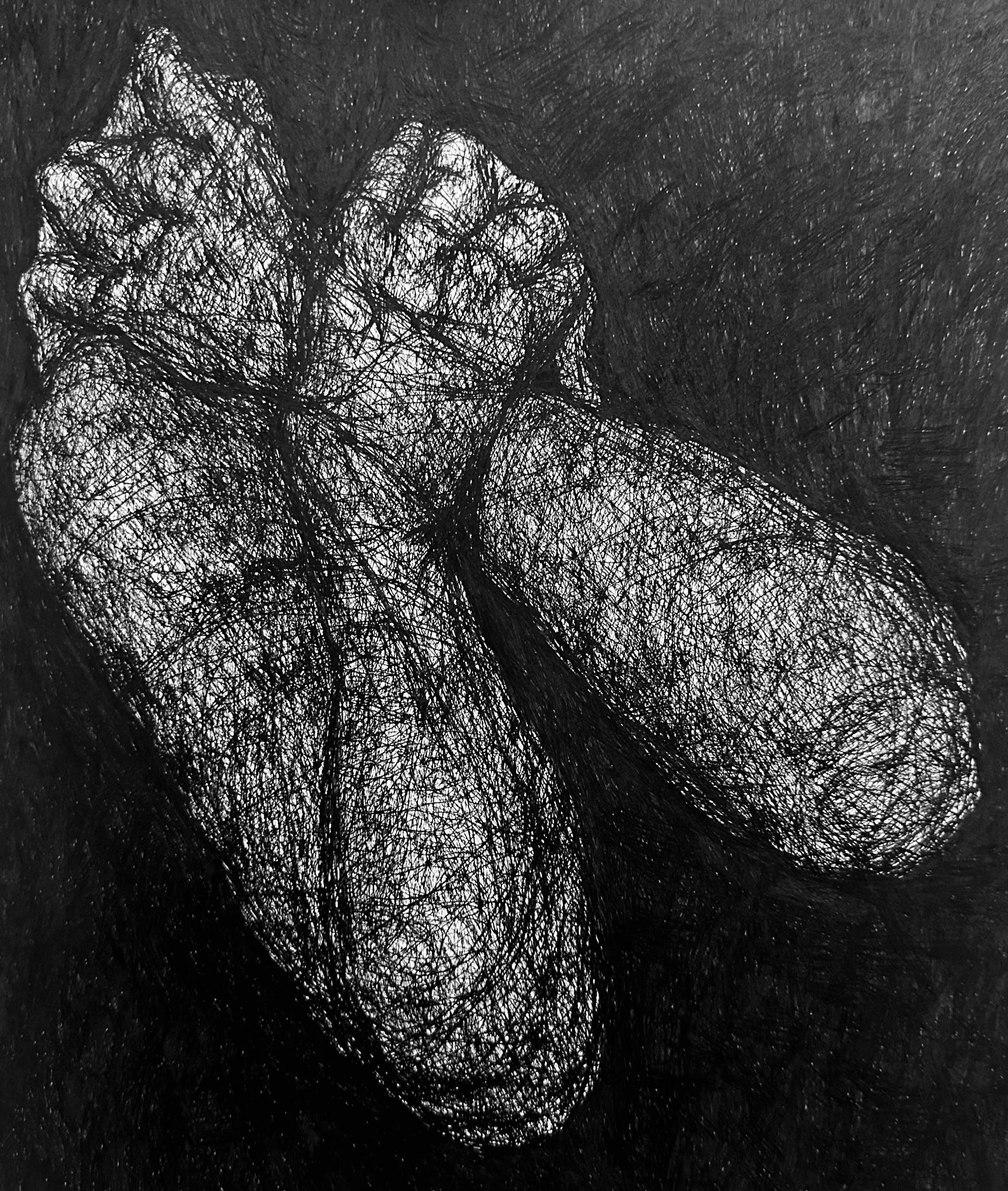 "Supongo que nunca se va de verdad" (ENMARCADO) Pintura 14x11 in by Booboo Stewart