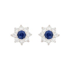 Boodles 0.30 Carat Sapphire and Diamond Earrings