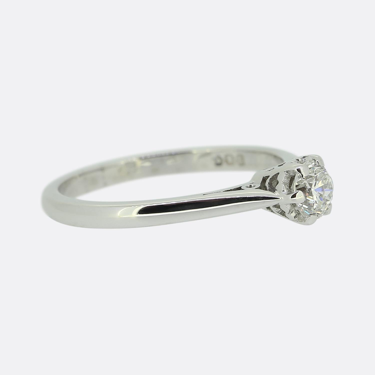 Boodles 0.41 Carat Diamond Solitaire Engagement Ring In Excellent Condition For Sale In London, GB