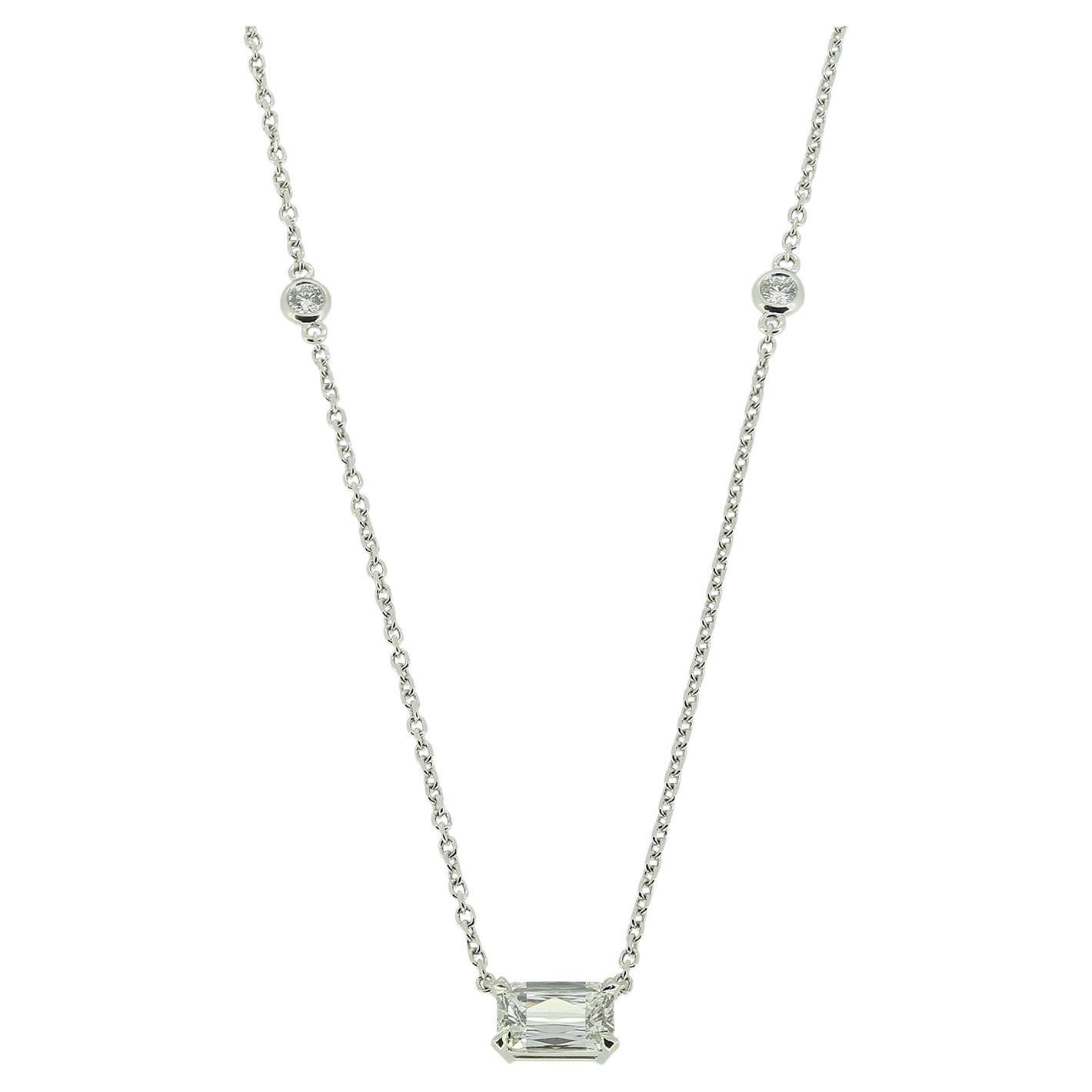 Boodles 0.78 Carat Diamond Ashoka Cut Solitaire Pendant Necklace For Sale