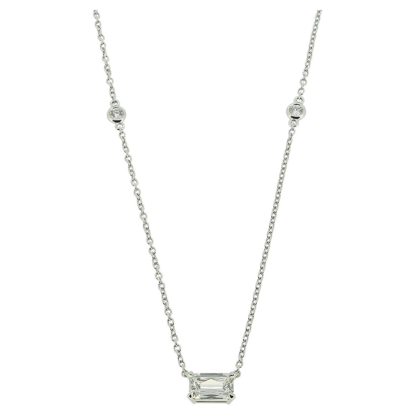 Boodles 0.78 Carat Diamond Ashoka Cut Solitaire Pendant Necklace For Sale