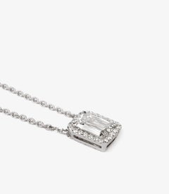 Boodles 0.90ct Ashoka Diamond Halo Platinum Necklace