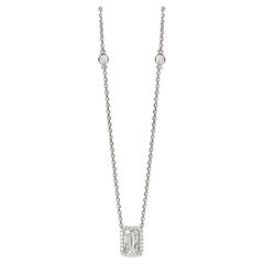 Boodles 0,90ct Ashoka Diamant Halo Platin Halskette