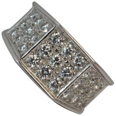 Boodles 1.00 Carat Vs Diamond and 18 Carat White Gold Cluster Ring