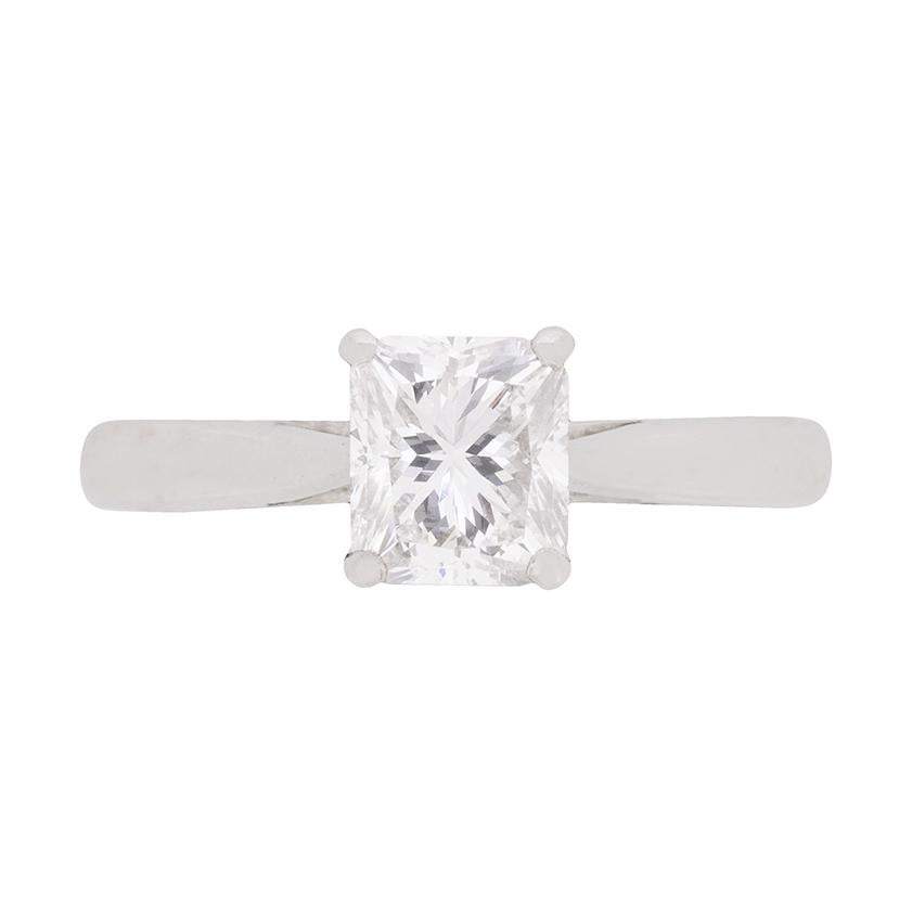 Boodles 1.01 Carat Radiant Cut Diamond Solitaire Ring For Sale