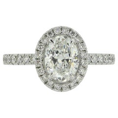 Boodles 1.07 Carat Diamond Halo Engagement Ring