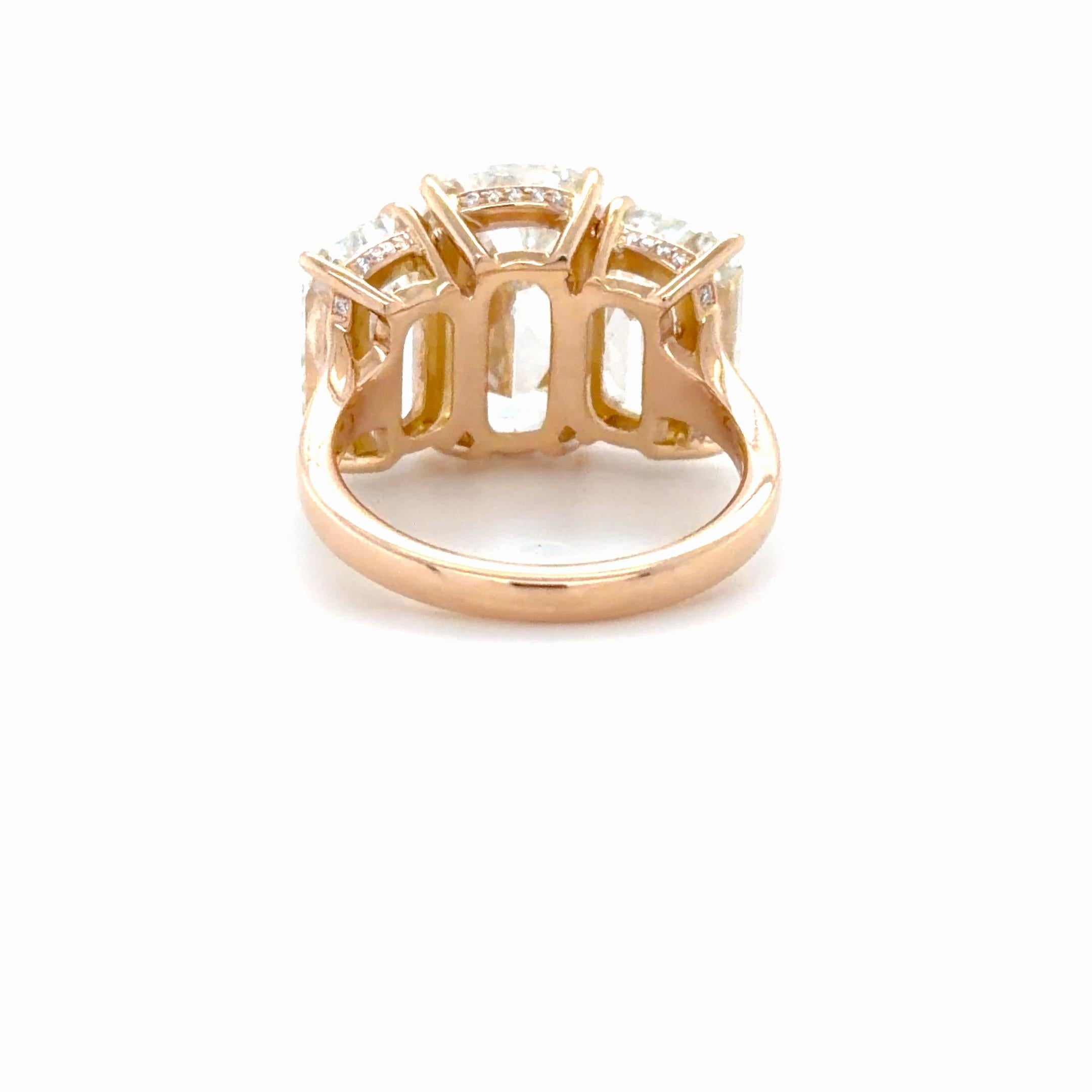 Boodles, anello di fidanzamento con diamante a tre pietre Ashoka da 11,30 carati In condizioni ottime in vendita a Chicago, IL