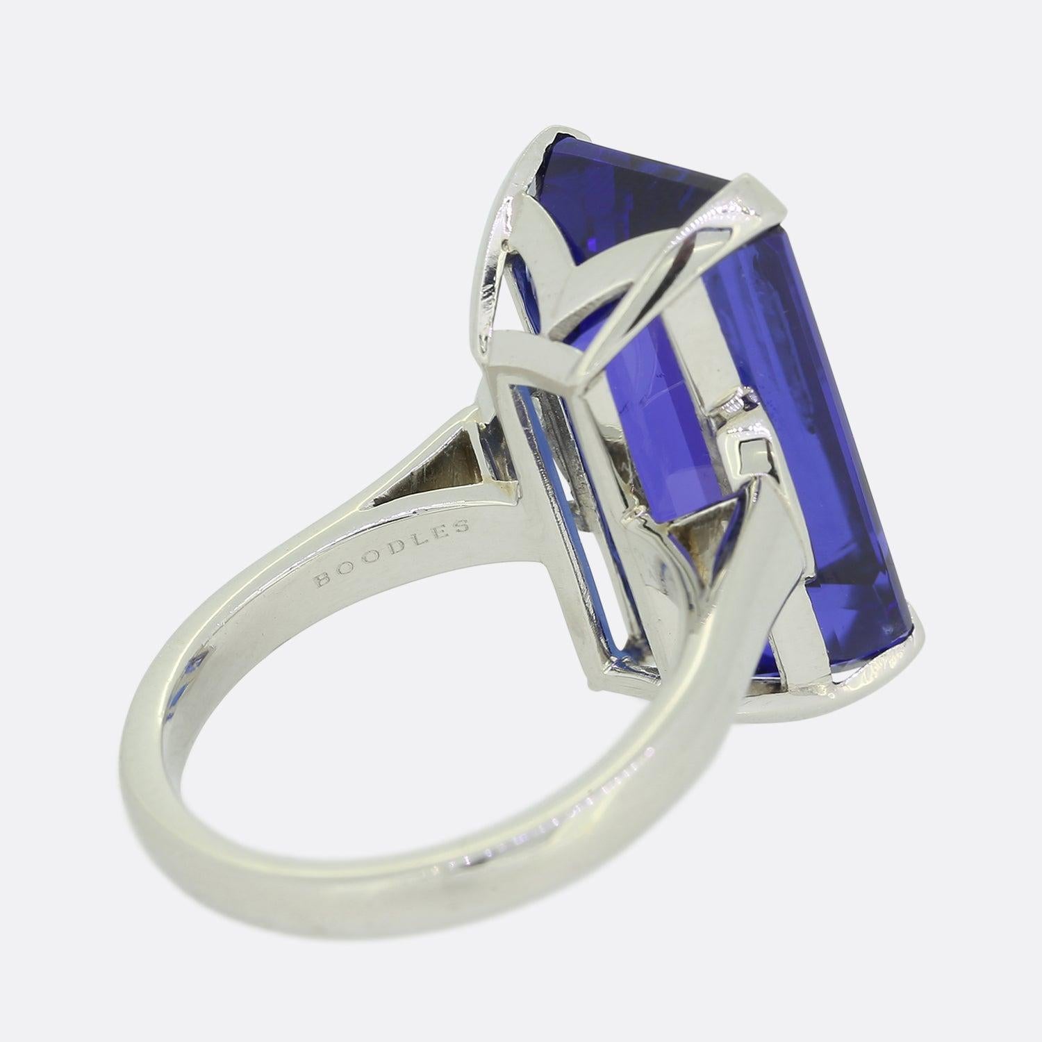 Women's Boodles 15.02 Carat Tanzanite and Diamond Ring For Sale