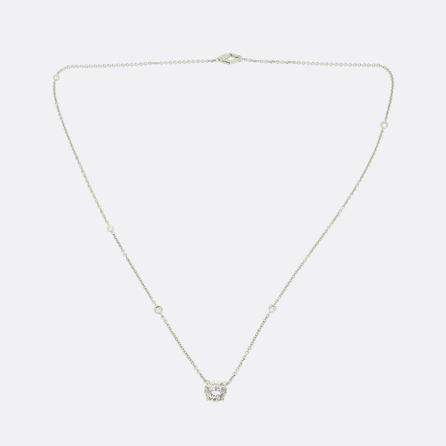 Boodles 1.70 Carat Diamond Necklace In Excellent Condition For Sale In London, GB