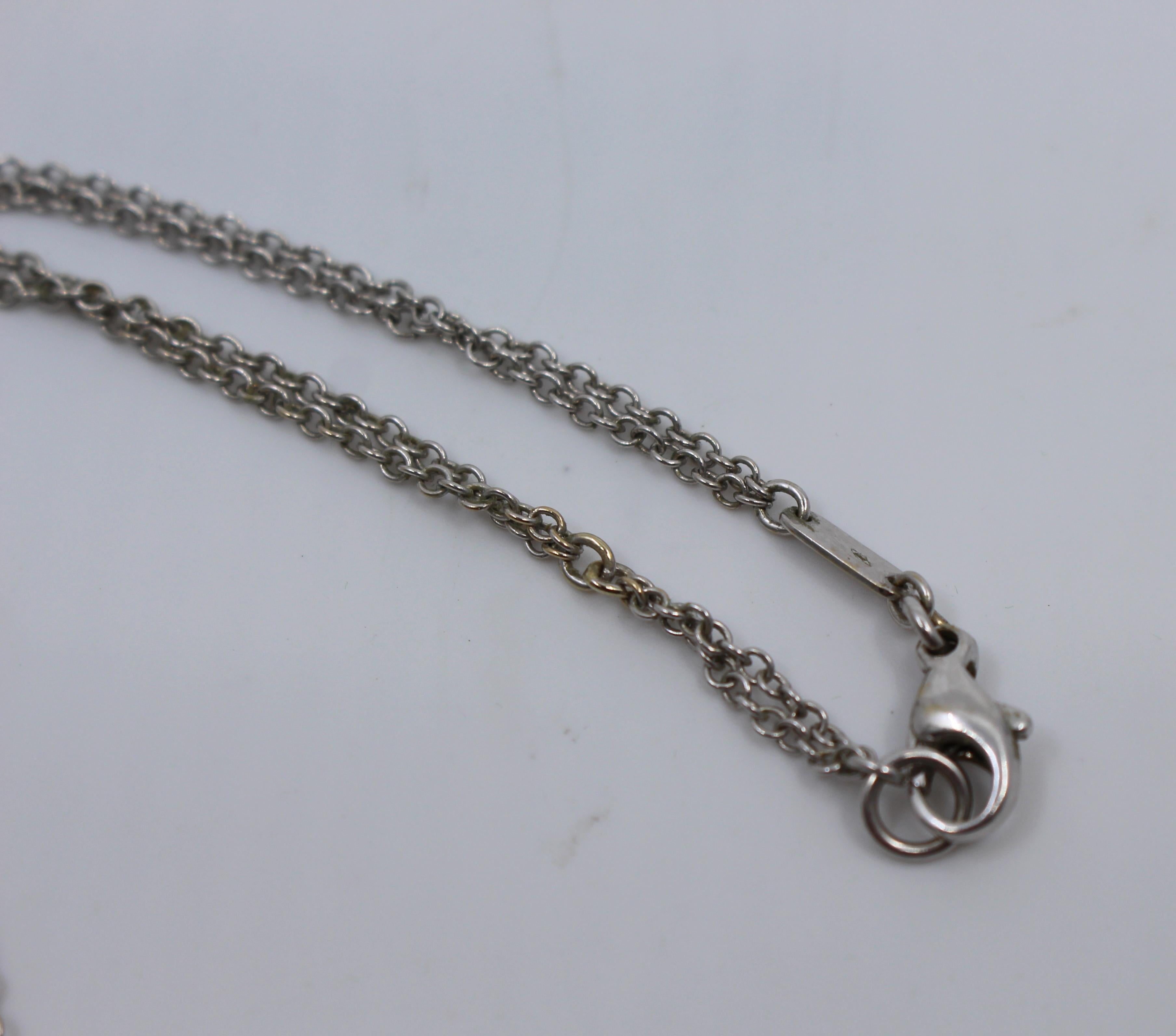 Contemporary Boodles 18ct Gold Diamond & Mother of Pearl Cross on Chain