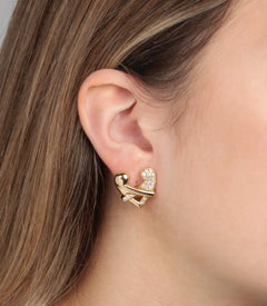 Orecchini Boodles in oro giallo 18 carati con diamante vintage