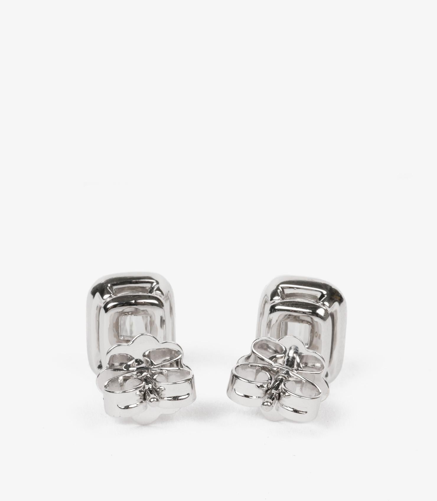 Women's or Men's Boodles 1ct Ashoka Cut Diamond Halo Platinum Stud Earrings For Sale