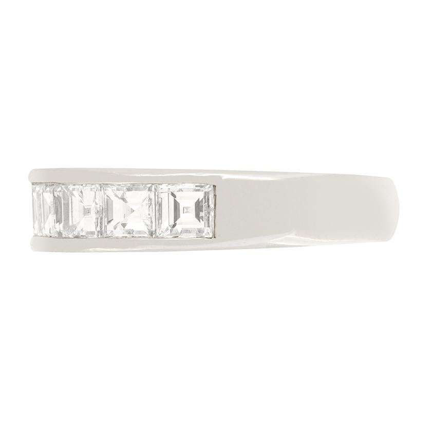 Square Cut Boodles 2.00ct Diamond Half Eternity Ring For Sale