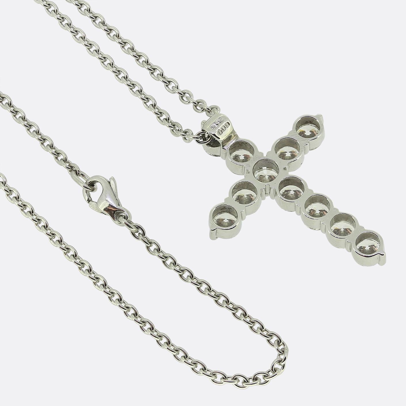 Boodles 2,80 Karat Diamant-Kreuz-Anhänger-Halskette im Zustand „Hervorragend“ im Angebot in London, GB