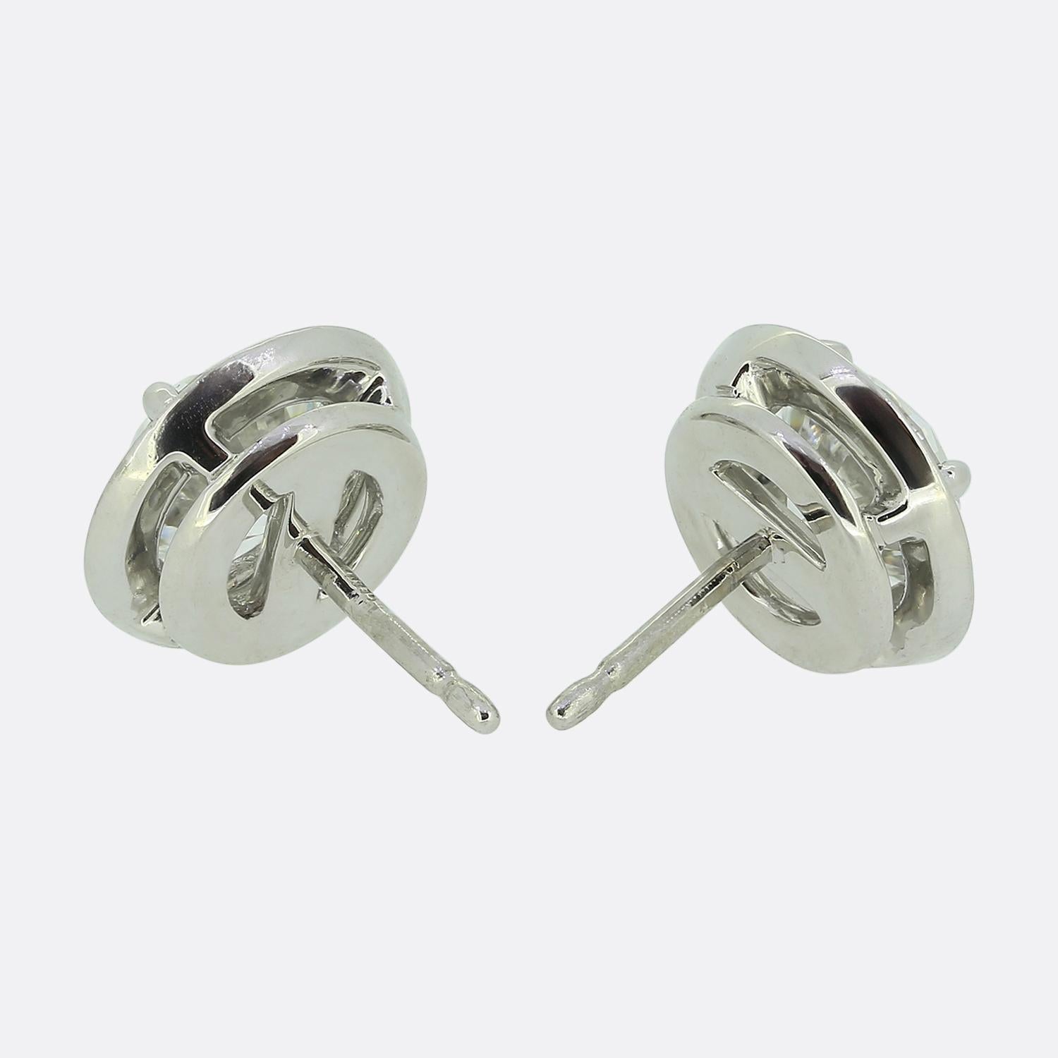 Brilliant Cut Boodles 3.02 Carat Diamond Cluster Stud Earrings For Sale