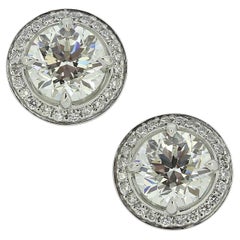 Boodles 3.02 Carat Diamond Cluster Stud Earrings