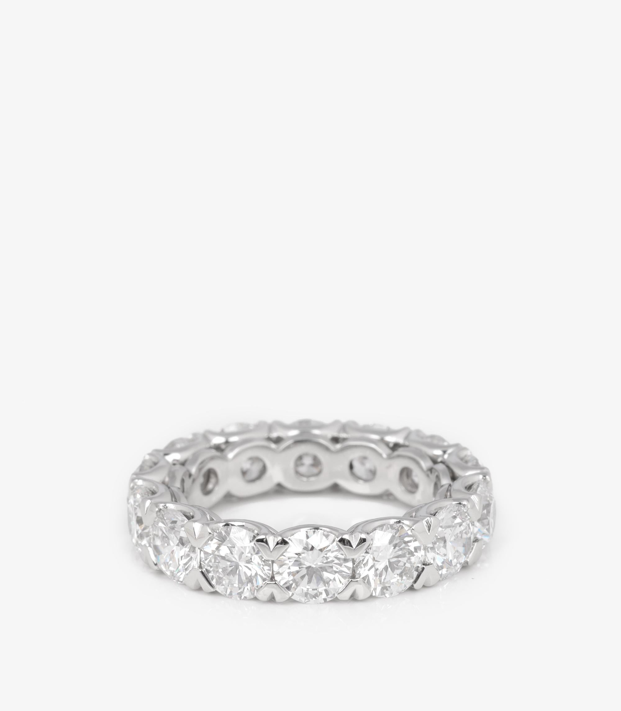 Boodles Brilliant Cut 6.01ct Diamond Platinum Full Eternity Ring

Brand Boodles
Model Full Eternity Ring
Product Type Ring
Age Circa 2010
Accompanied By Boodles Box, Sales Receipt, Valuation Certificate
Material(s) Platinum
Gemstone Diamond
UK Ring