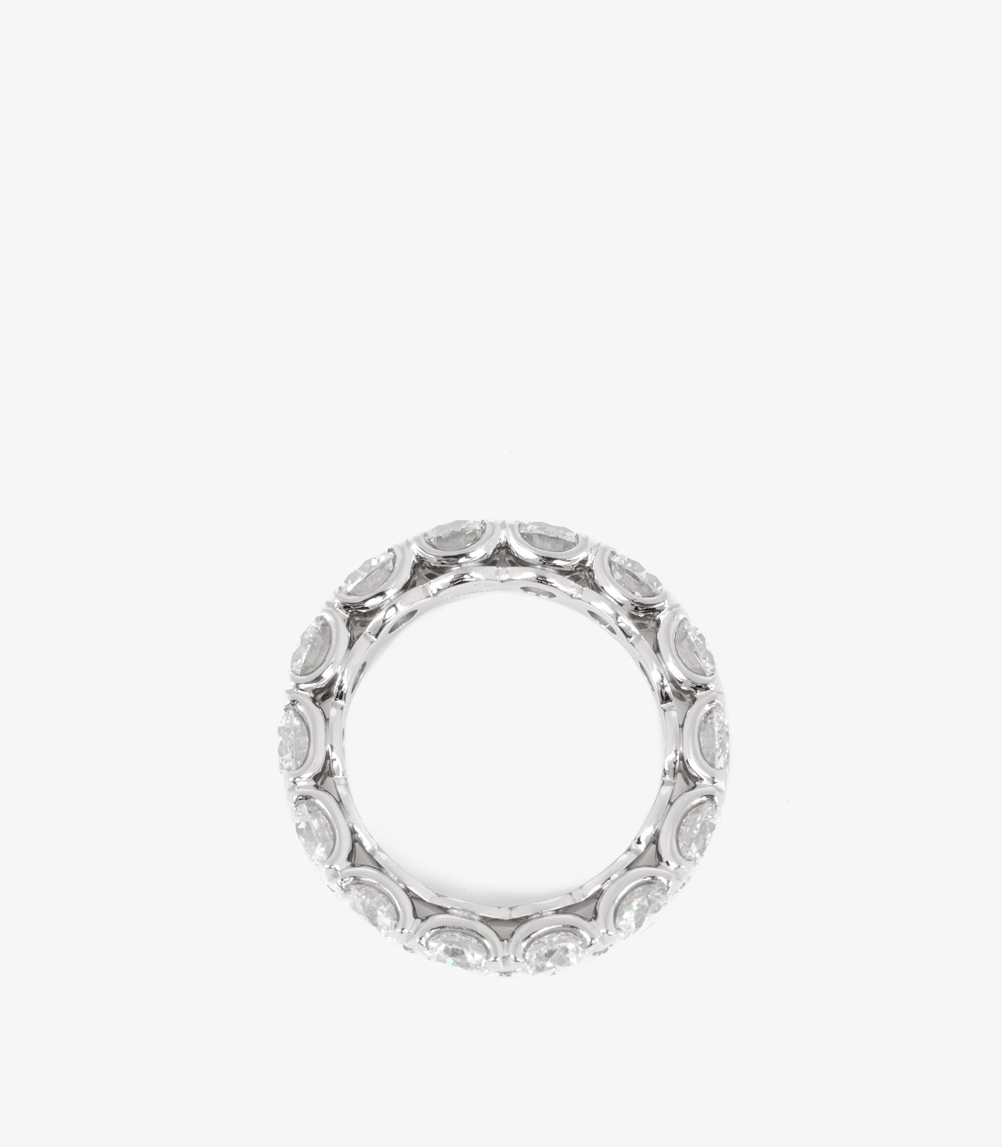 Boodles Brilliant Cut 6.01ct Diamond Platinum Full Eternity Ring In Excellent Condition For Sale In Bishop's Stortford, Hertfordshire