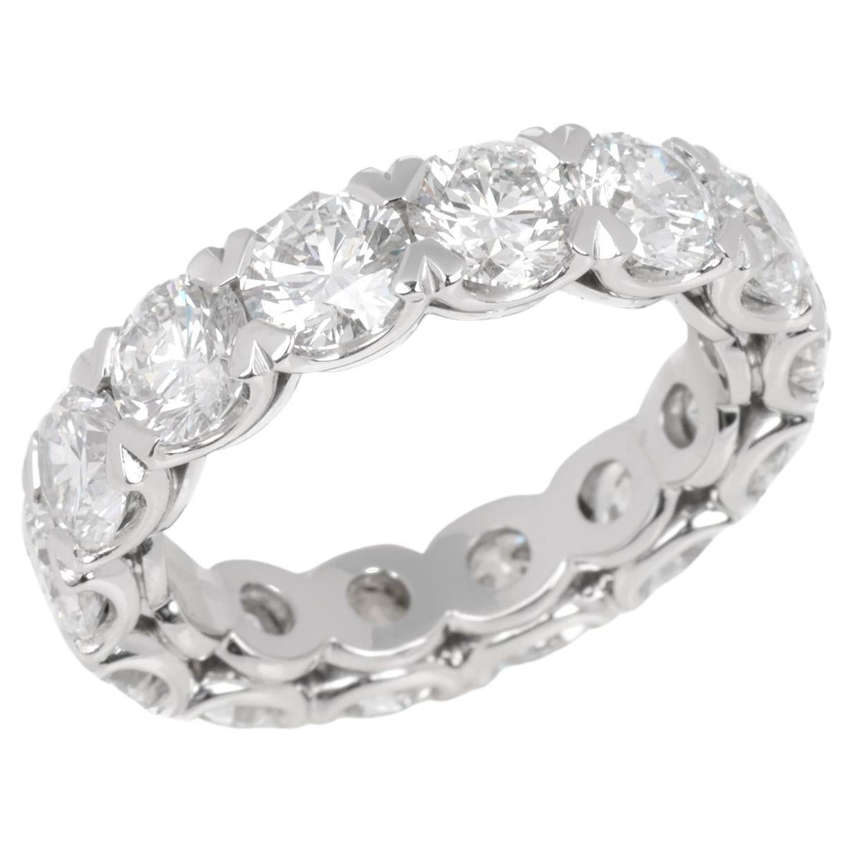 Boodles Brilliant Cut 6.01ct Diamond Platinum Full Eternity Ring For Sale