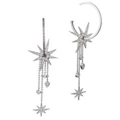 Boucles d'oreilles boucles d'oreilles cerceau cabaret Boodles Diamond avec étoiles
