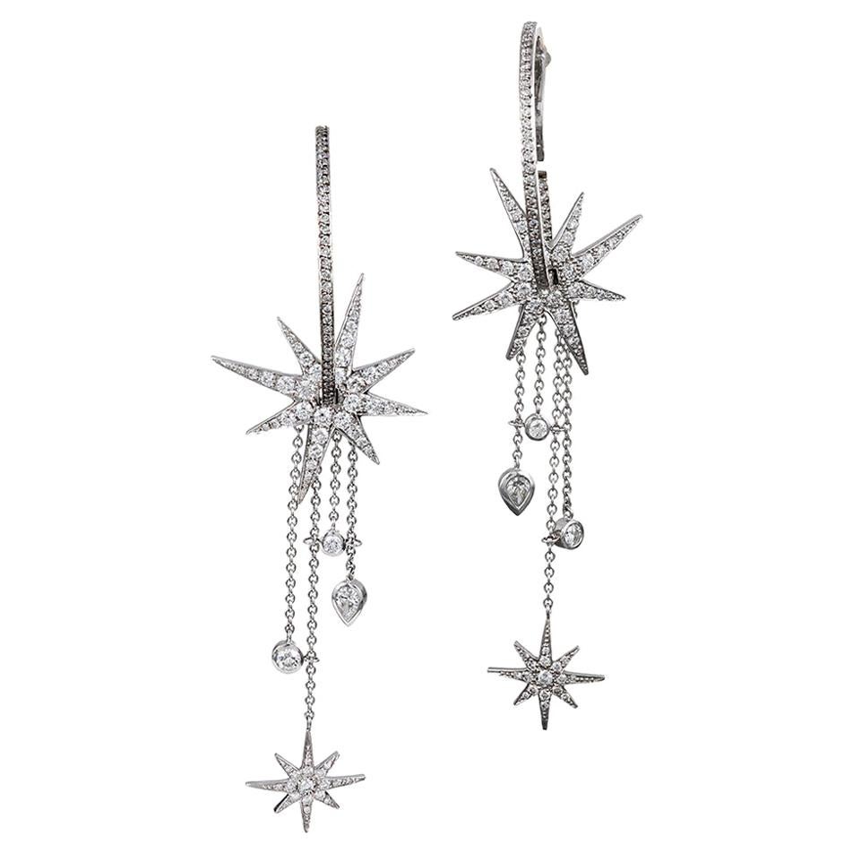 Boodles Diamond “Cabaret” Hoop Earrings with Stars