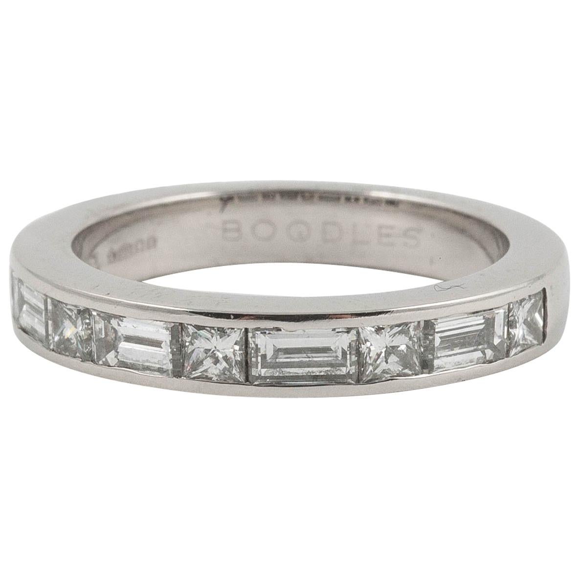 Boodles Diamond Half Eternity Ring in Platinum For Sale at 1stDibs