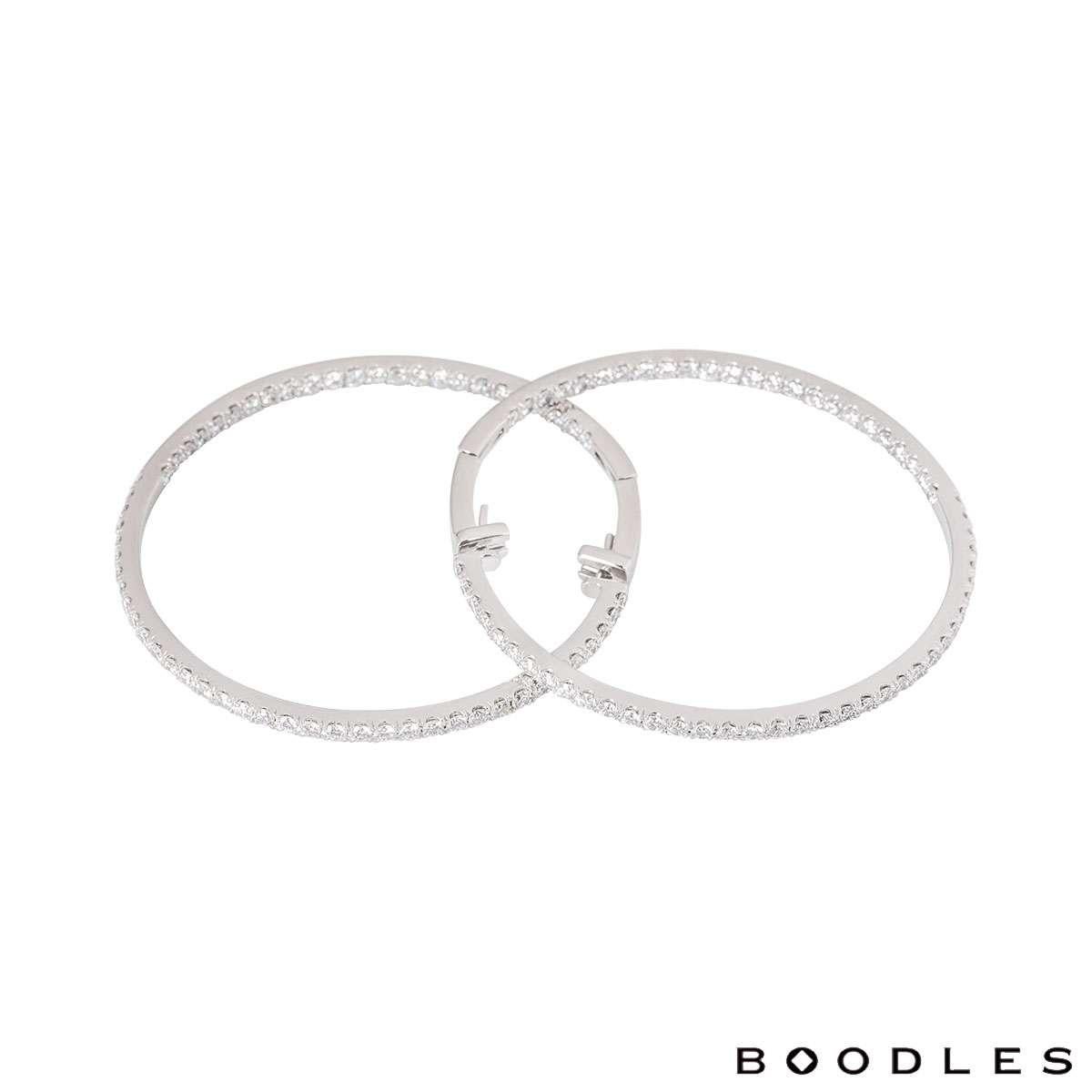 Women's Boodles Diamond Hoop Earrings 4.41 Carat