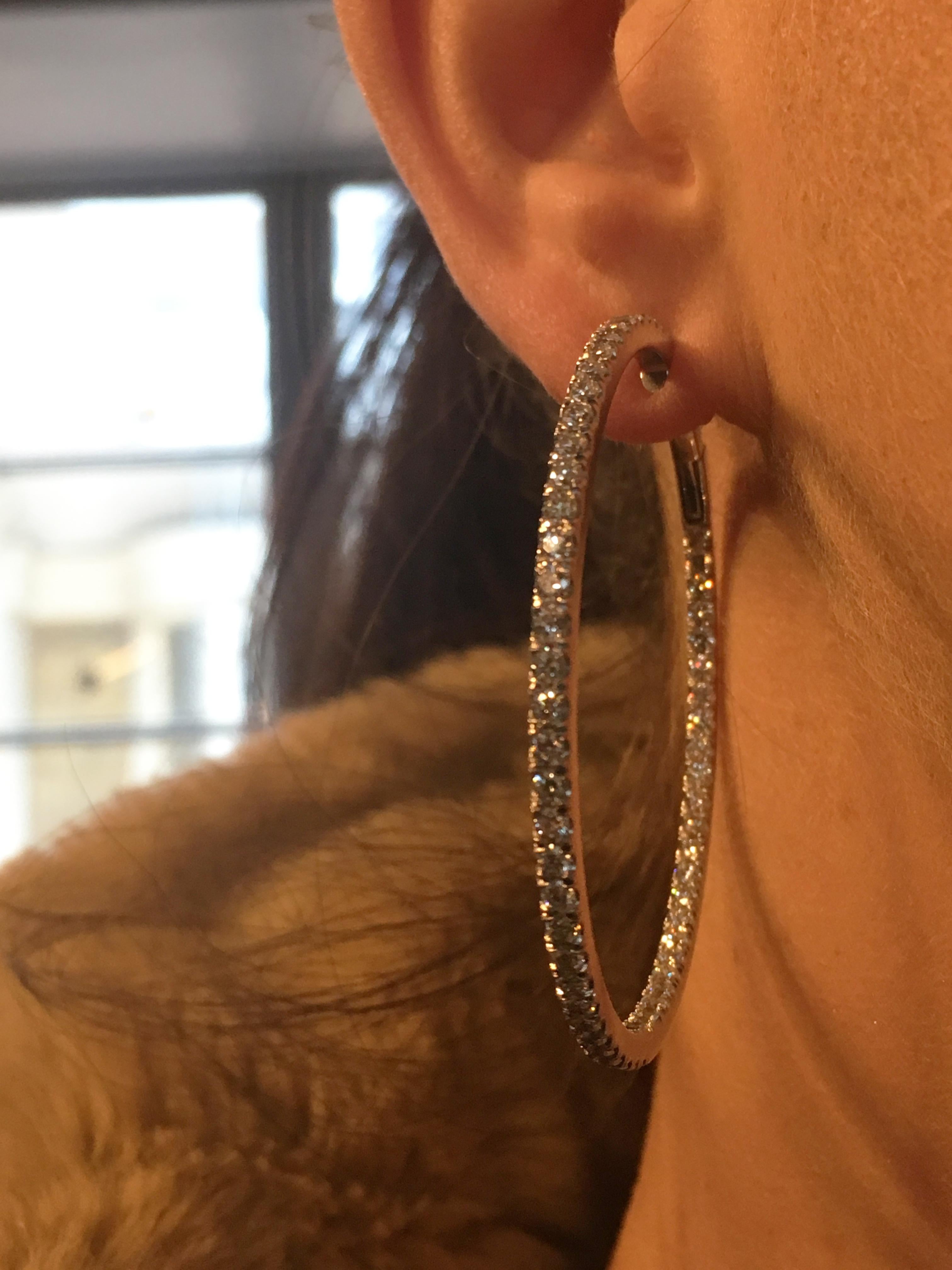 Boodles Diamond Hoop Earrings 4.41 Carat 2