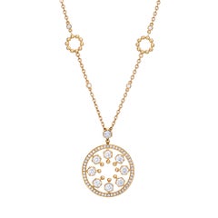 Boodles Diamond Necklace Estate 18k Yellow Gold 18" Chain Fine Jewelry