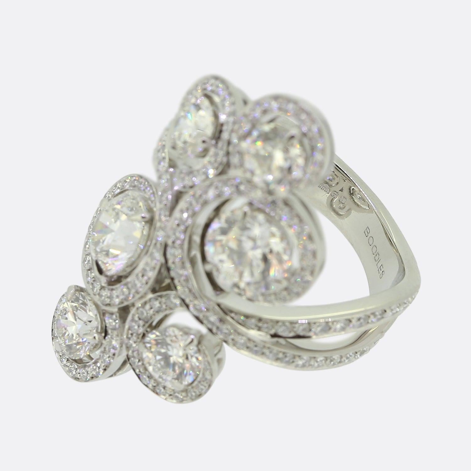 Women's Boodles Diamond Ripple Ring For Sale