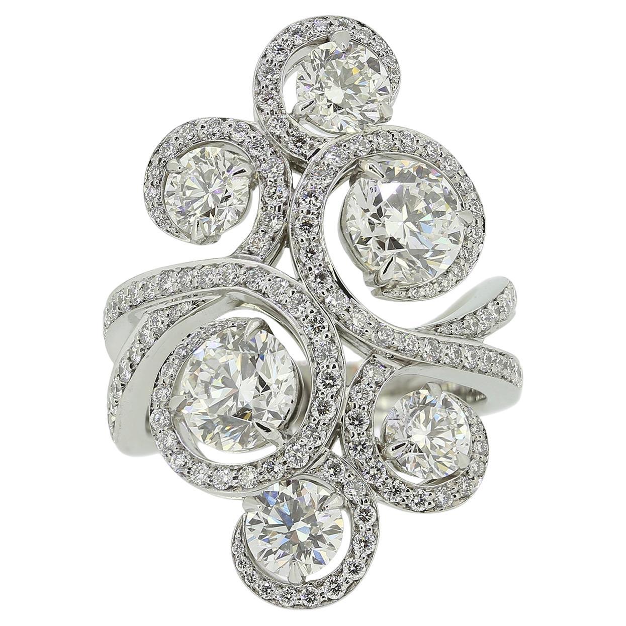 Boodles Diamond Ripple Ring For Sale