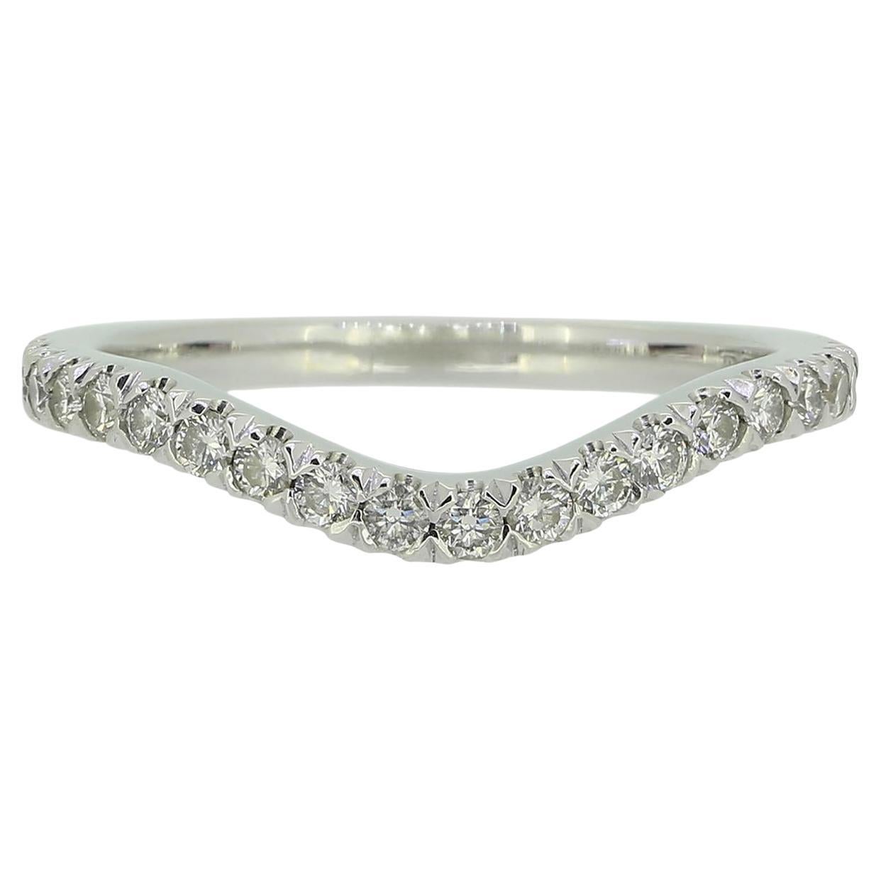 Boodles Diamond Wishbone Wedding Band Ring