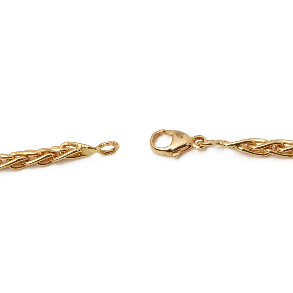Round Cut Boodles & Dunthorne 18 Karat Yellow Gold Diamond Hug Pendant Necklace