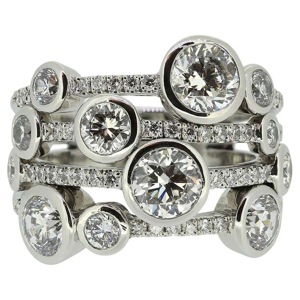 Fancy Large Diamond Rings Stunning large diamond ring platinum For Sale at 1stDibs